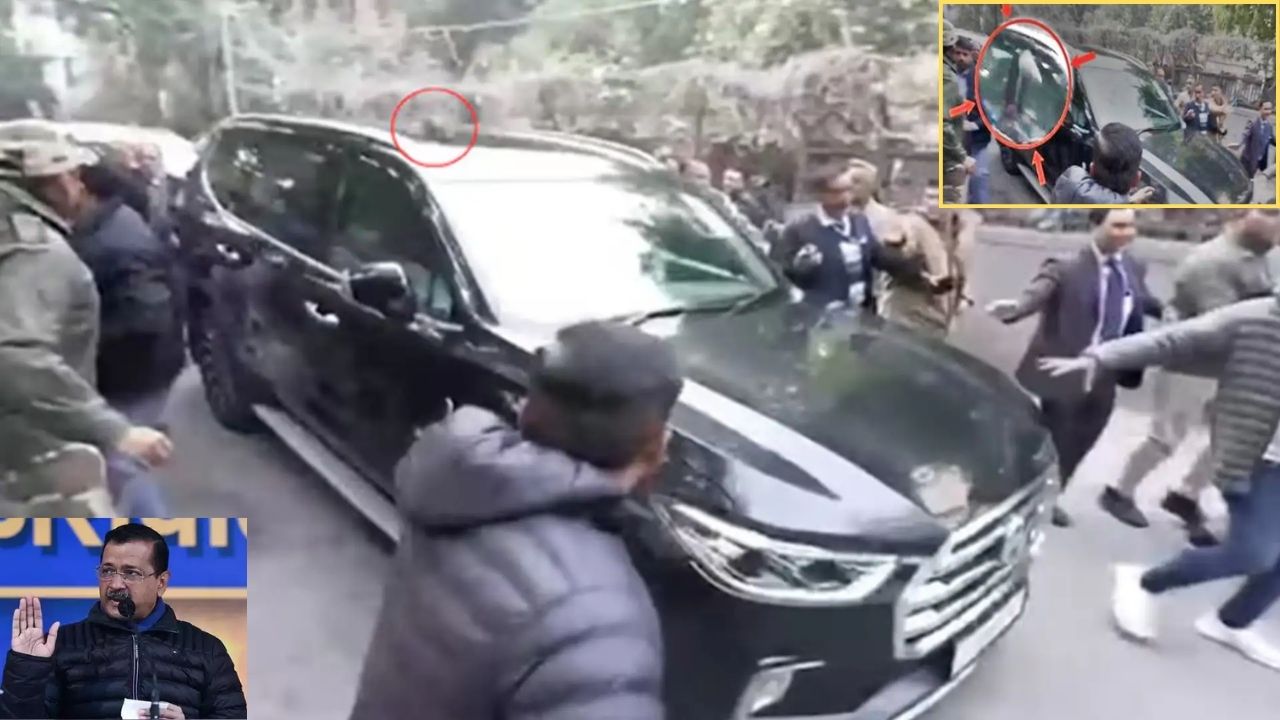 Attack On Kejriwals Car Delhi Polls Bjp