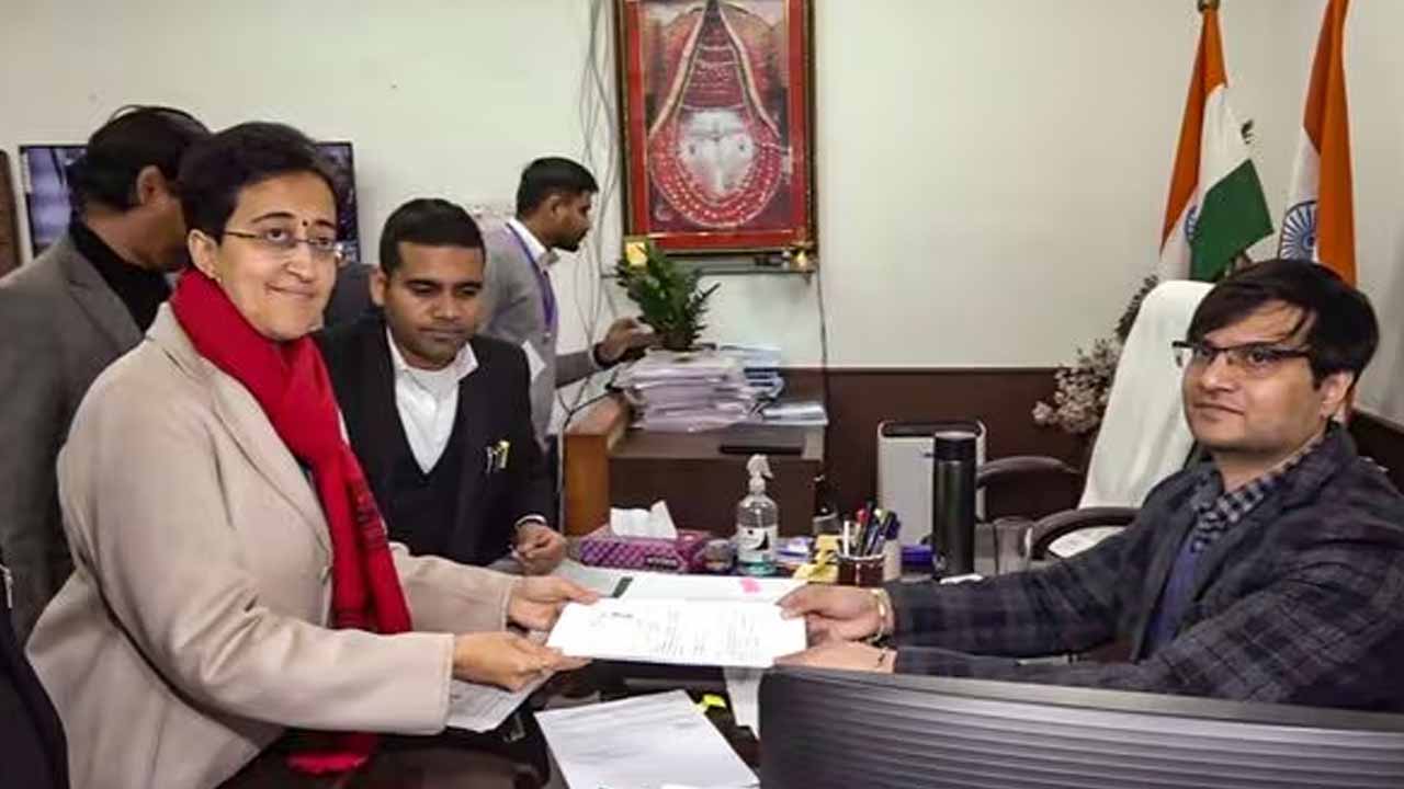 Delhi CM Atishi nomination filed from Kalkaji