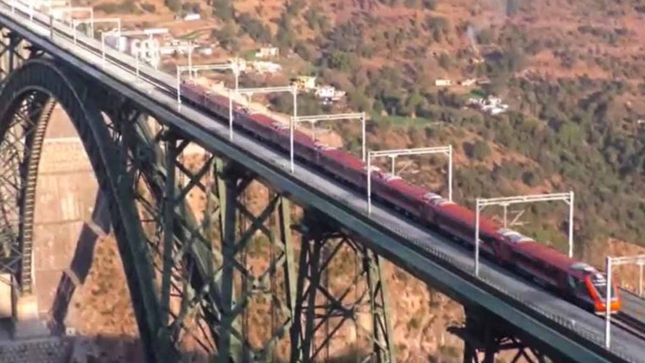 Vande Bharat is the first train to cross the highest railway bridge