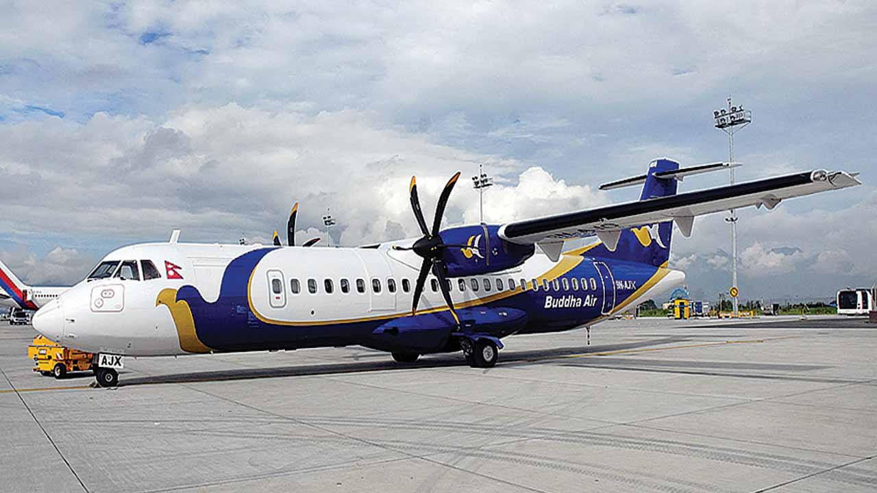nepal buddha air flight emergency landing after flame detector in engine