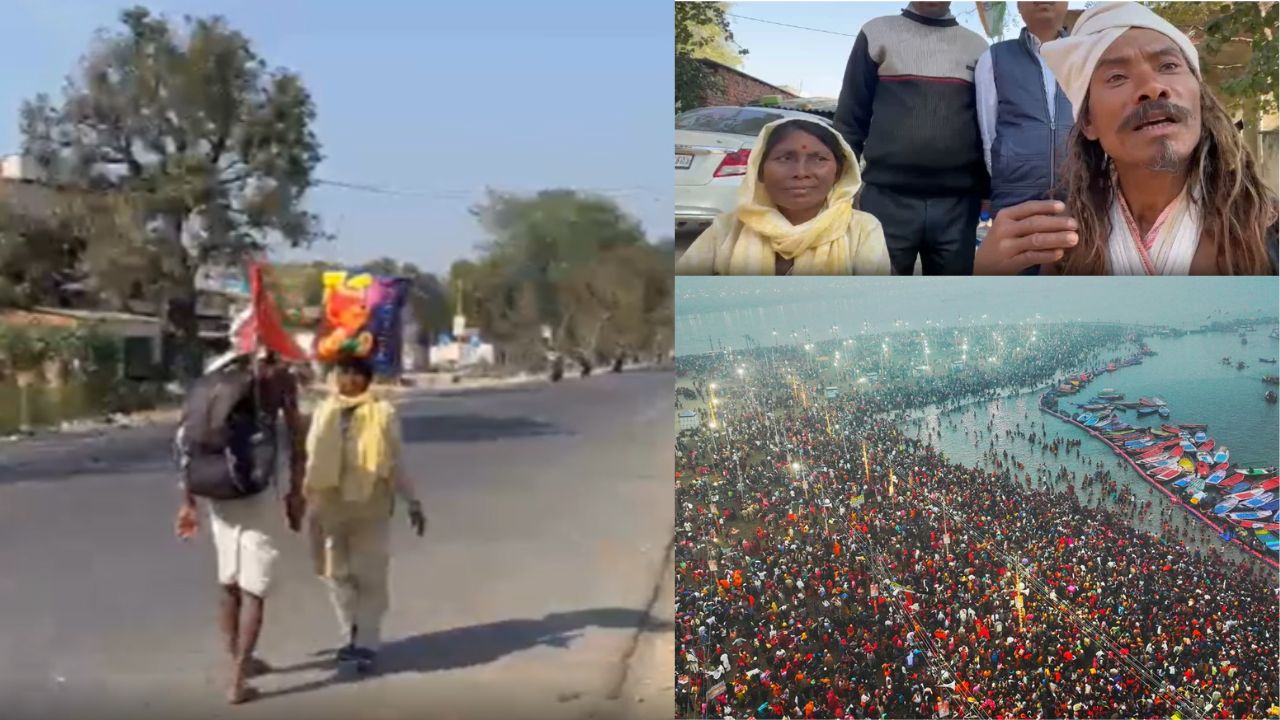 Nepal To Maha Kumbh Mela Nepali Couple Padayatra Sanatan Dharma