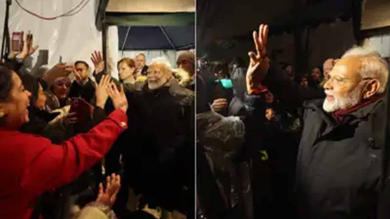 PM Modi who arrived in America was warmly welcomed by expatriate Indians