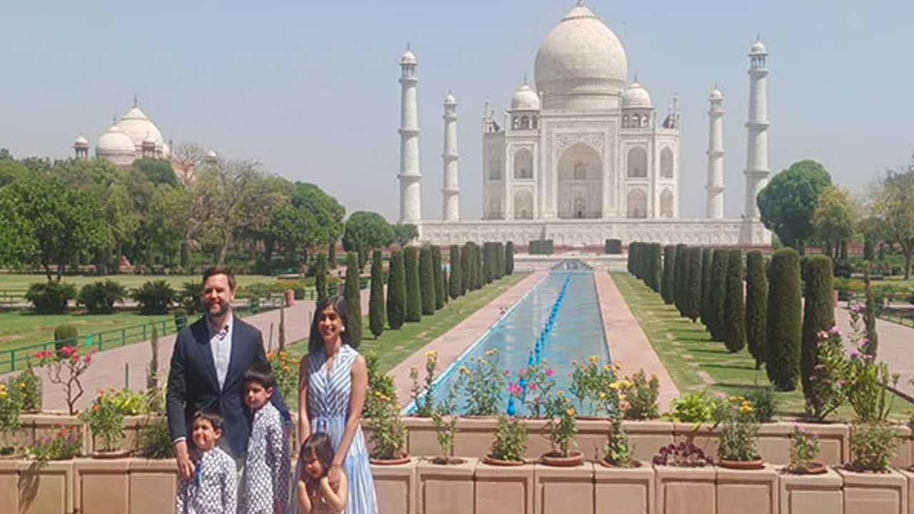 J.D. Vance family visits the Taj Mahal