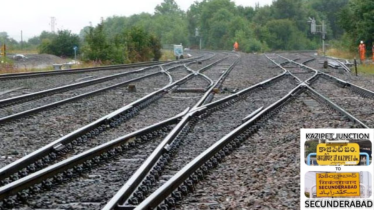 Secunderabad To Kazipet Railway Route Four Railway Lines Ghatkesar To Kazipet