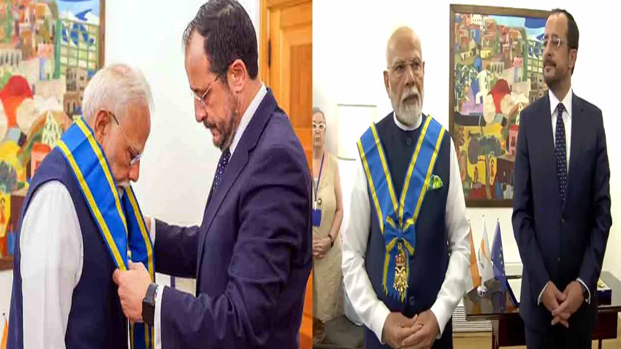 Cyprus confers highest award on PM Modi
