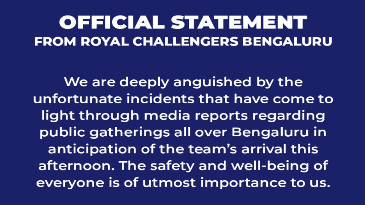 RCB Official Statement