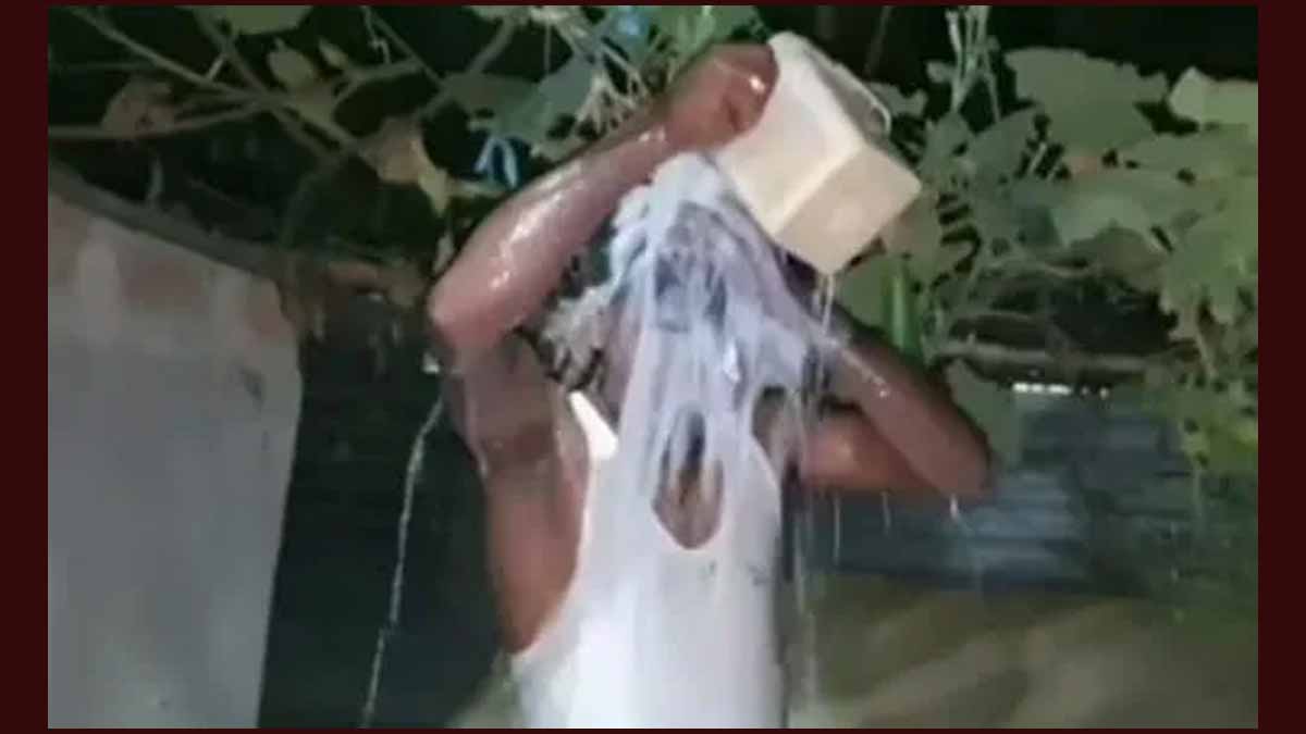 Assam Man Bathes In Milk To