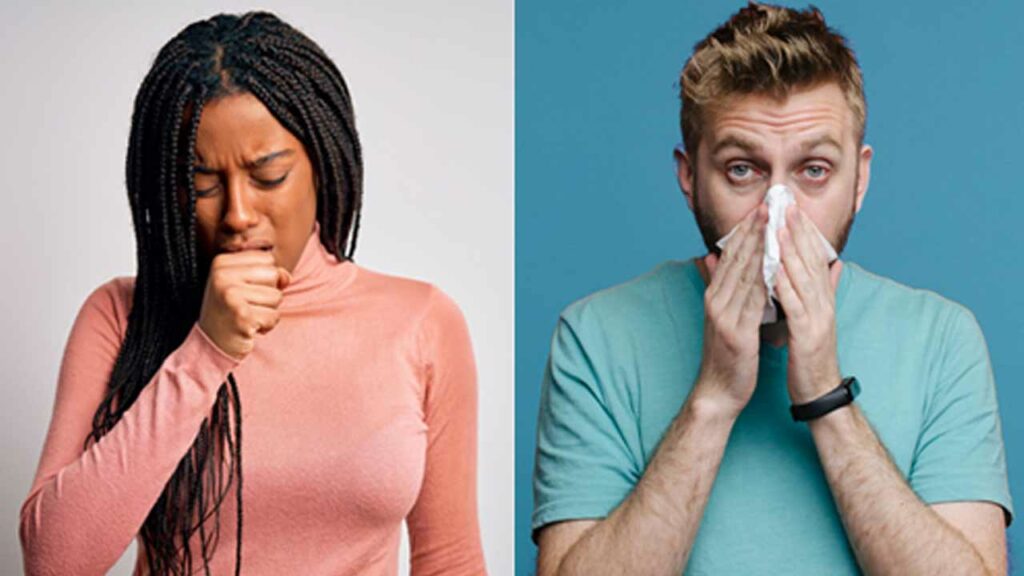 Sneezing, Sore Throat