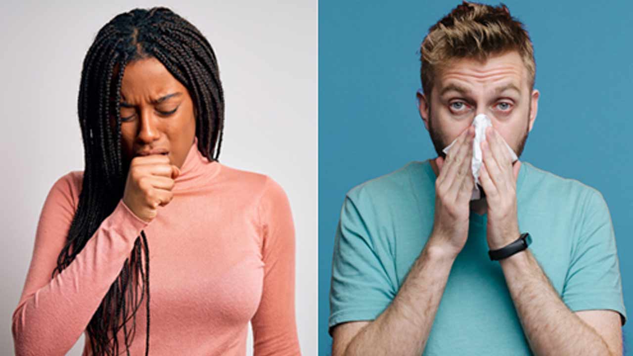 Sneezing, Sore Throat