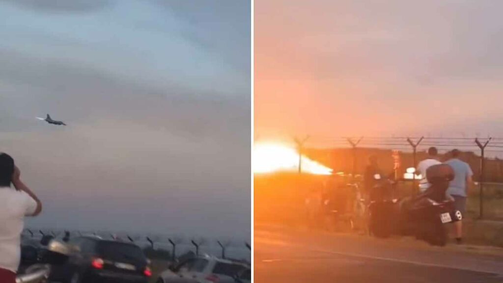 Tragedy during air show rehearsal.. F-16 plane crashes