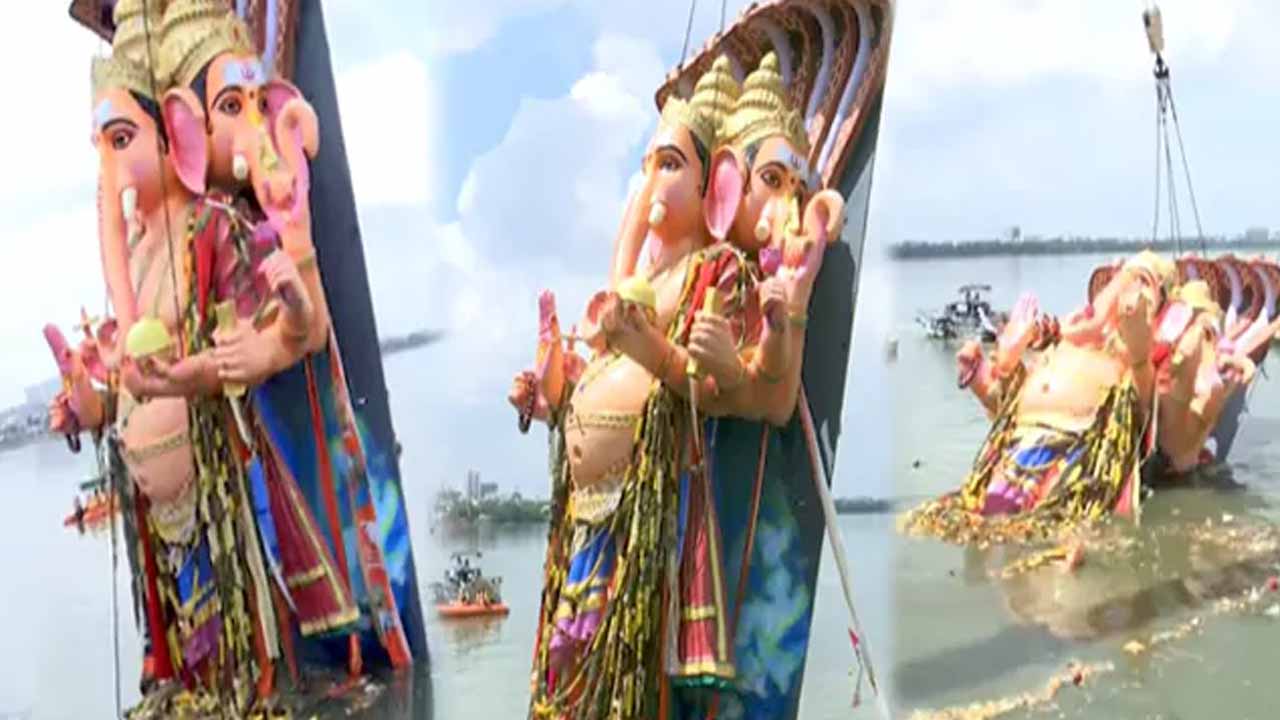 Khairatabad ganesh: Sri Vishwashanti Mahashakti Ganapati who has entered the lap of Ganga