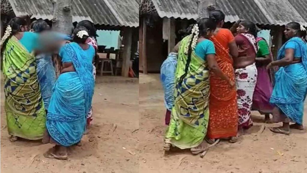Inhumane incident in Tamil Nadu.. Woman tied to a tree and attacked over land dispute