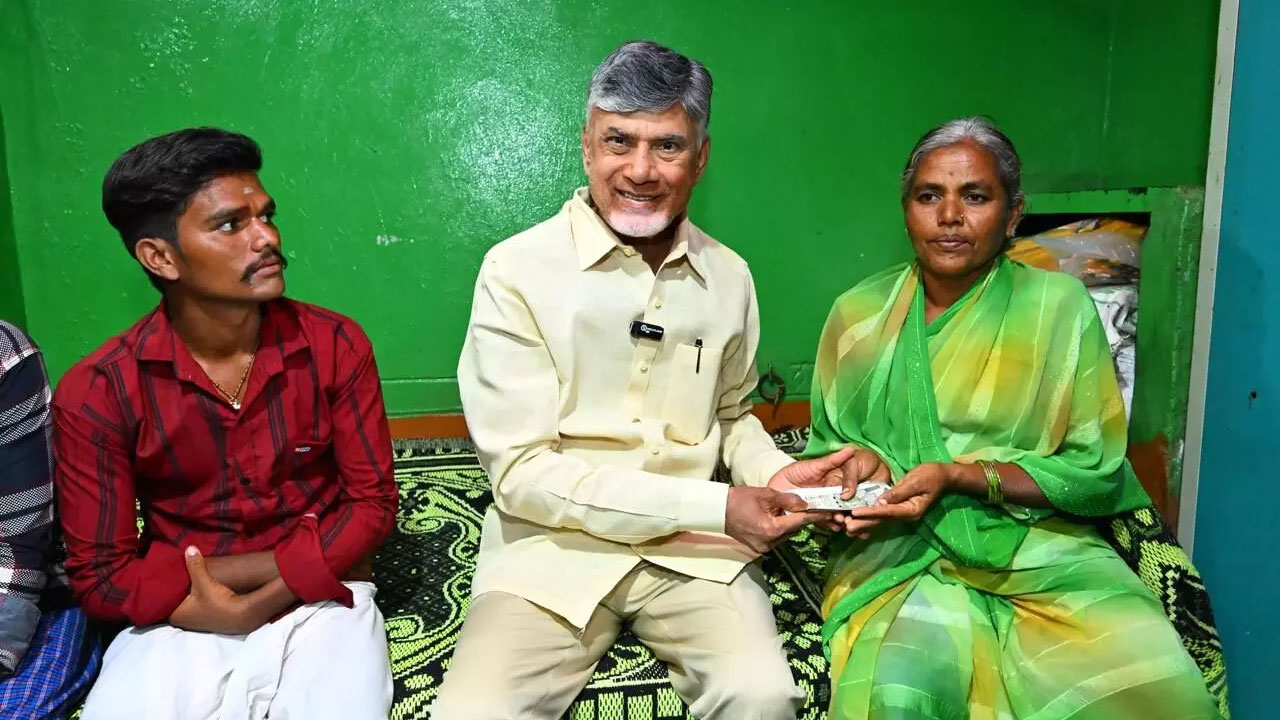 Chandrababu Distributes Pen