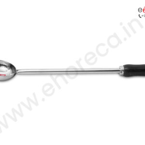 SS LADDLE WOODEN HANLDE