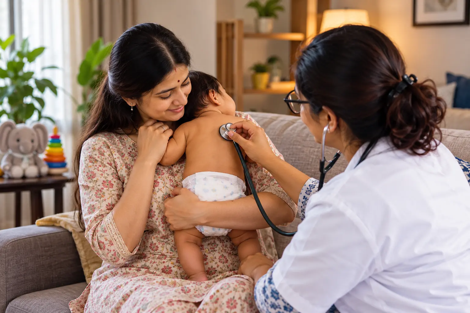 TGHC nurse providing professional newborn and post-natal home care