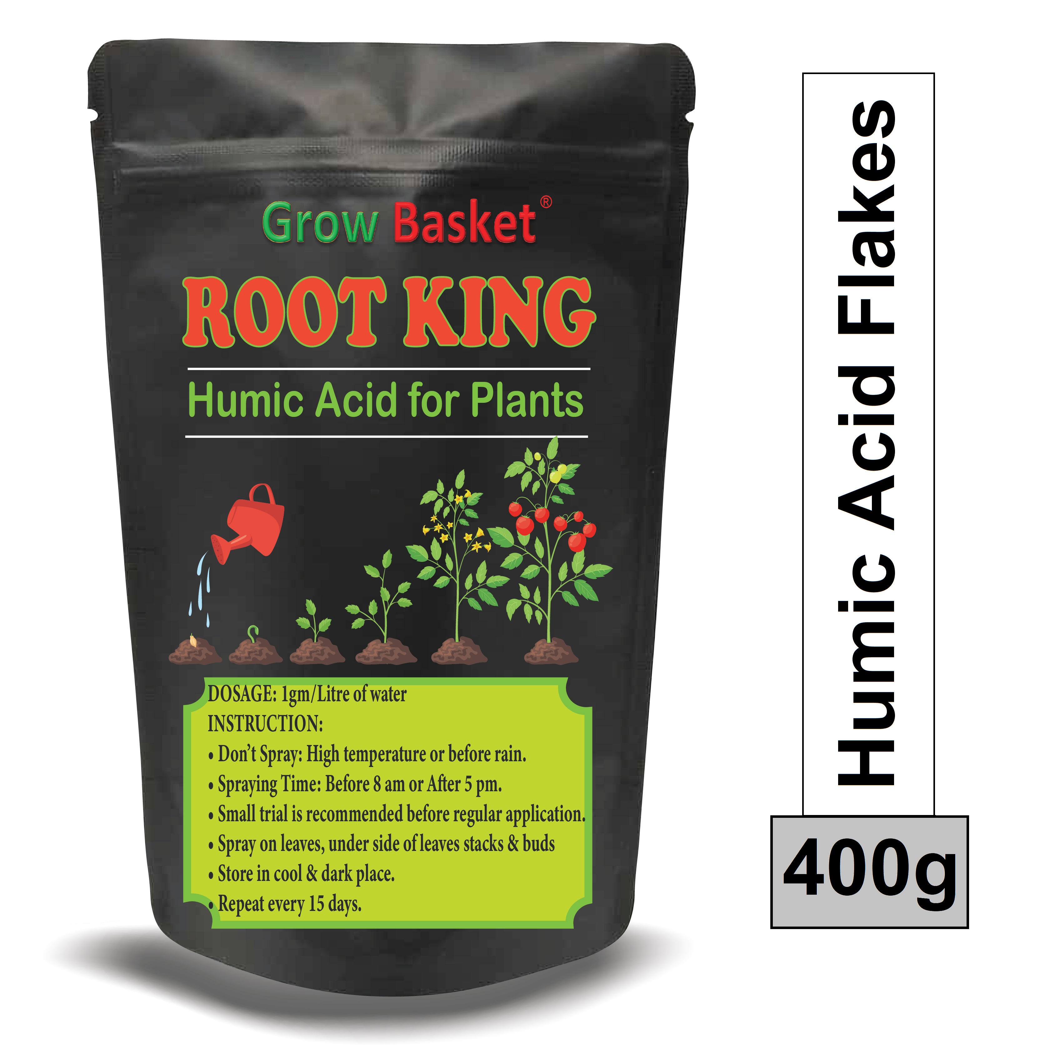 Root Kind/Root Promoter/fast growth- Humic acid fertilizer for plants (Humic Acid- 98%) Bio activators - 400g