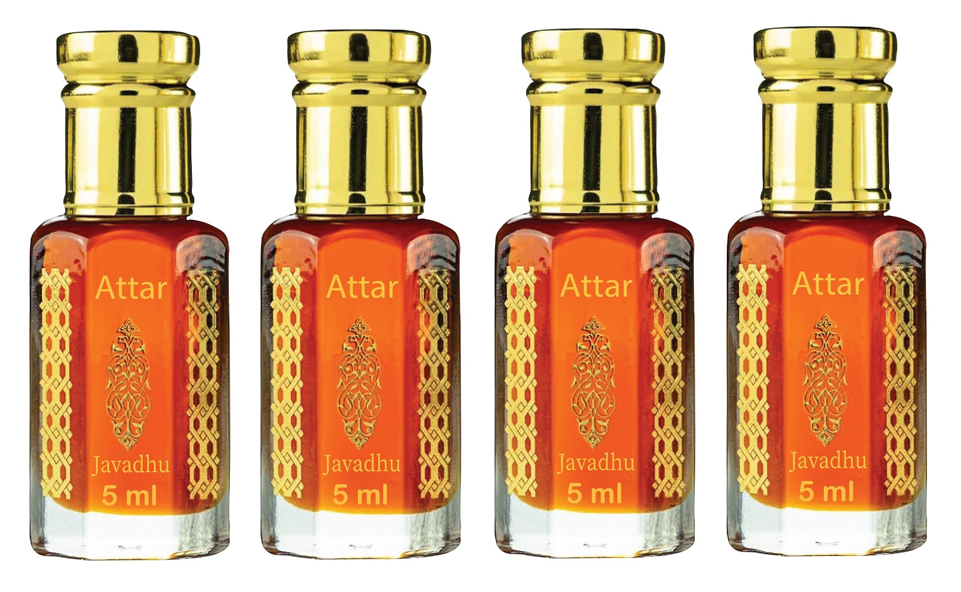 Javadhu Attar 5ml each bottle  (Real Indian Javadhu Beige Attar) Long-Lasting Attar, 100% Alcohol free Attar, Best ATTAR Perfume for Unisex Pack of 4