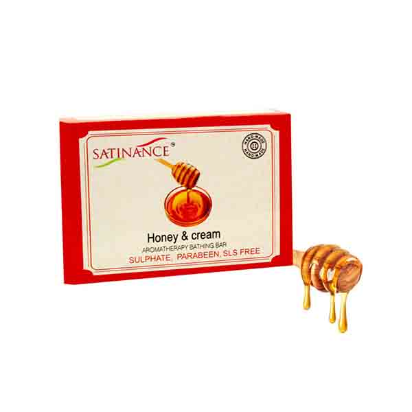 Satinance Honey & Cream Aromatherapy Bathing Bar -100gm