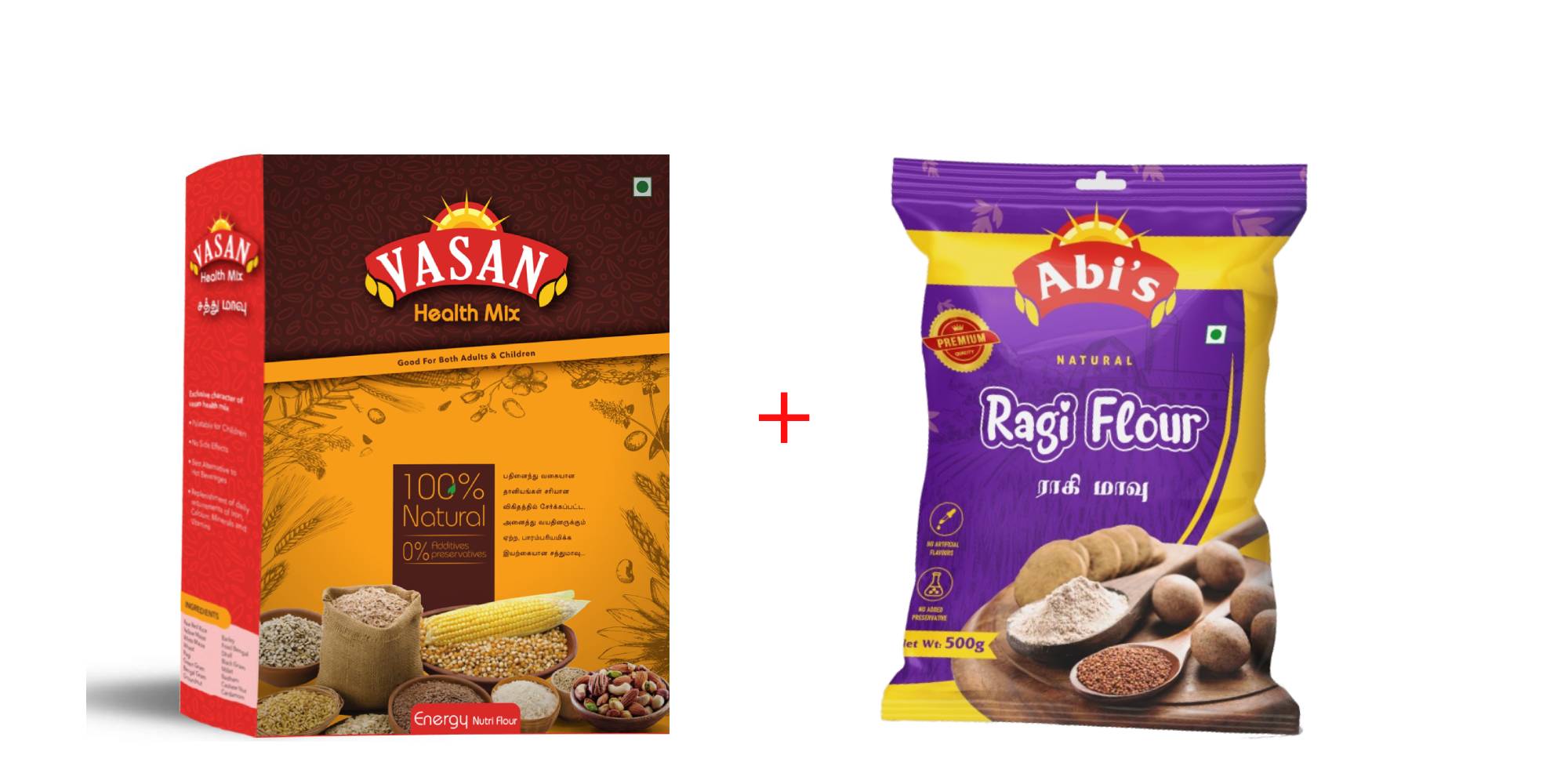 Vasan Health Mix with Free  Ragi Flour 500gms 
