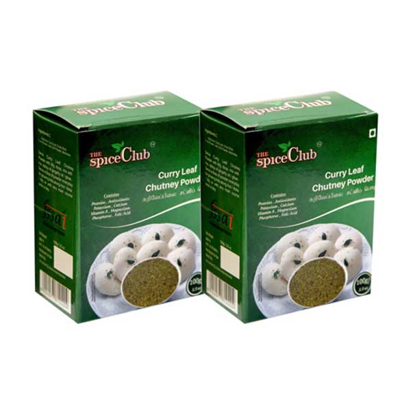 The Spice Club Curry Leaf Chutney Powder (Pack of 2x100gm) - 200gm