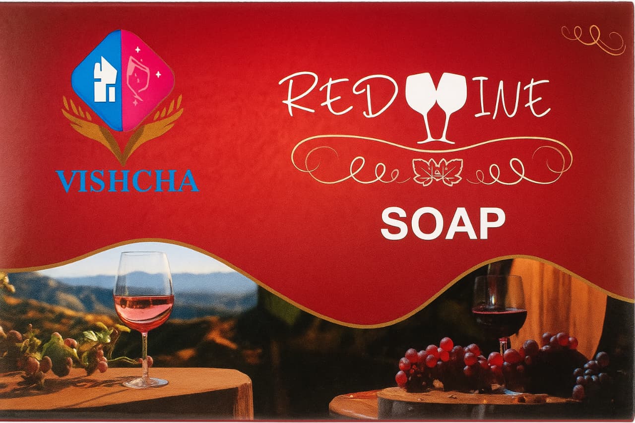 Red wine soap