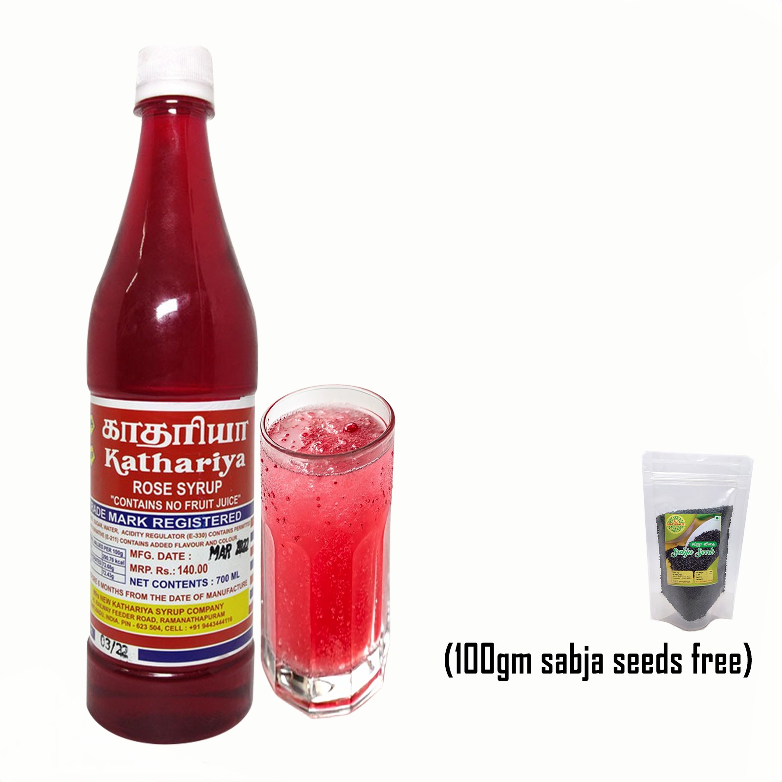 Kathariya Rsoe Milk Sarbath - 700ml