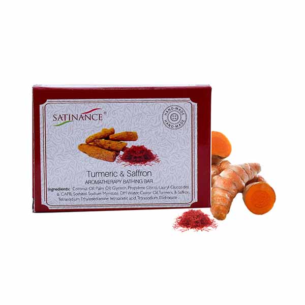 Satinance Turmeric & Saffron Aromatherapy Bathing Bar - 100gm