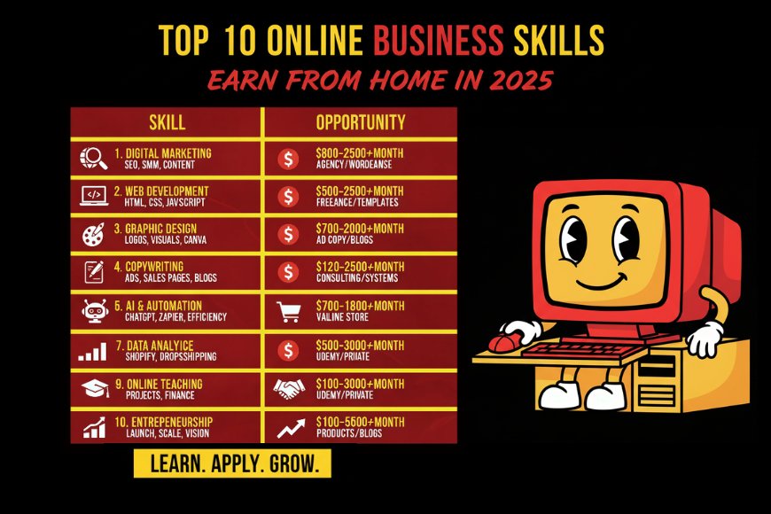 Top 10 Online Business Skills and Opportunities to Earn from Home in 2025