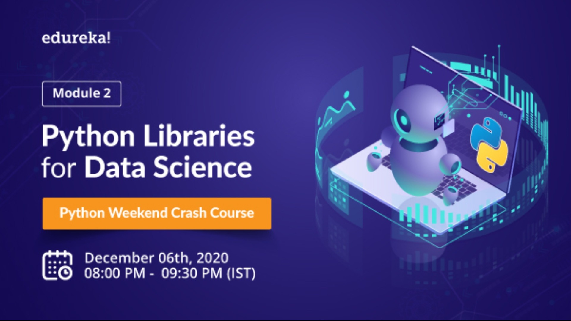Module 2: Python Libraries for Data Science in 2021 Tickets by edureka ...