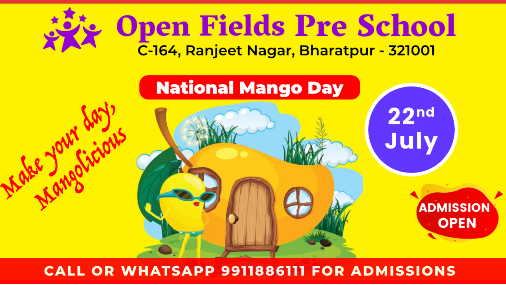 National Mango Day 2023 at Open Fields Pre School Best Play School in