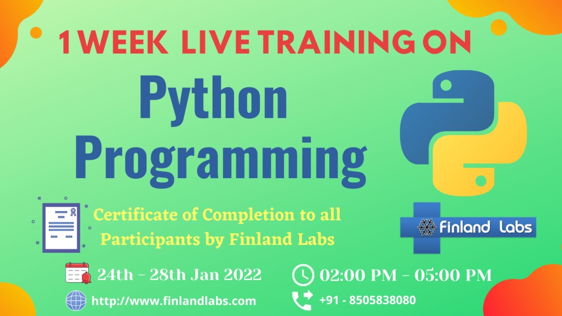 One Week Live Hands-on Training On Python Programming Tickets by ...