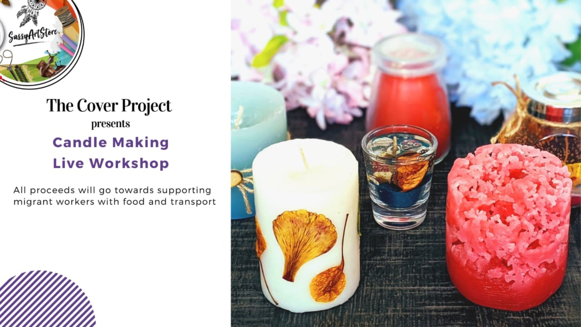 Candle Making Workshop Tickets by The Cover Project, Sunday, June 14
