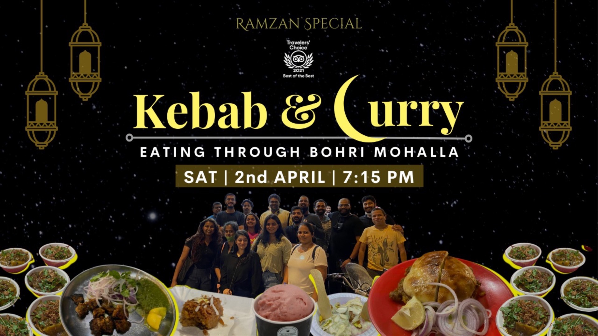 Kebab and Curry Walk Eating through Bohri Mohalla Tickets by No Footprints, Saturday, April 02