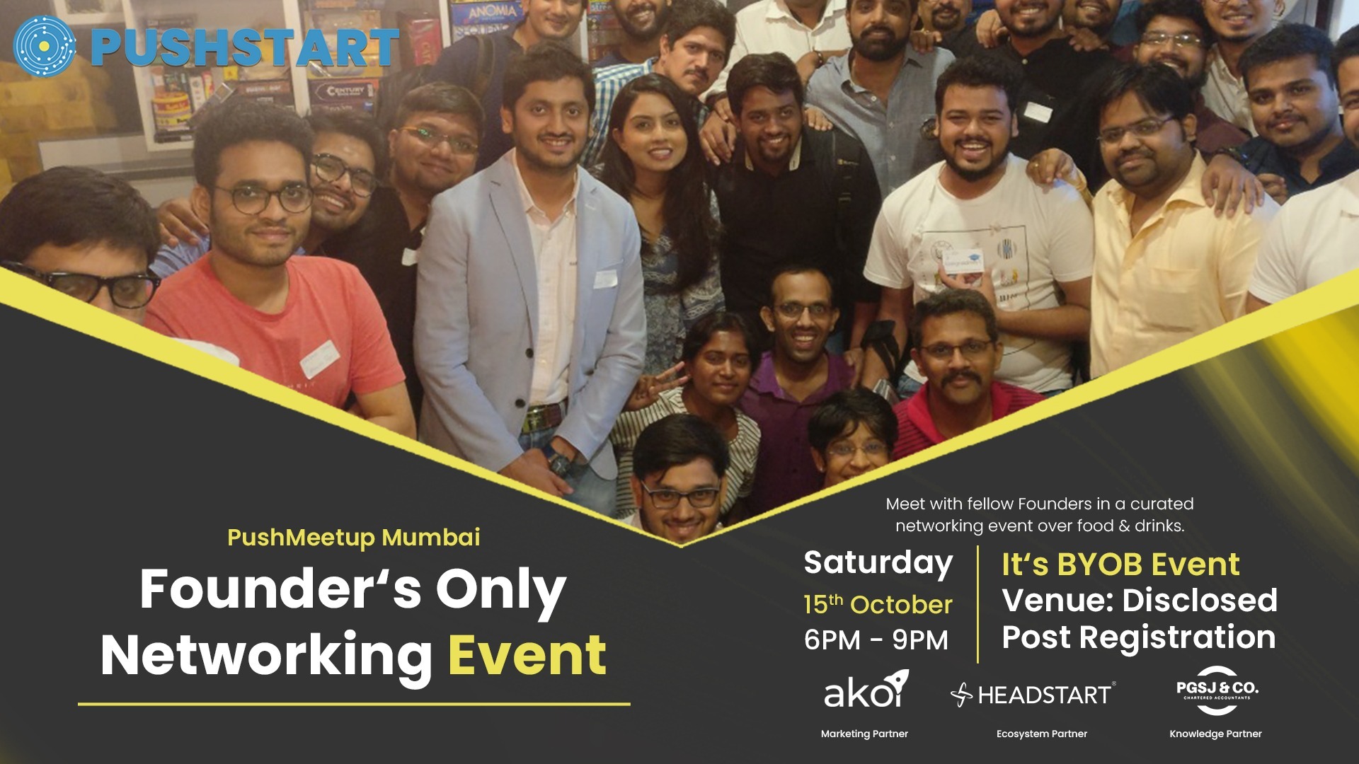 PushMeetup Mumbai Founder's Only Networking Event Tickets by Neeraj