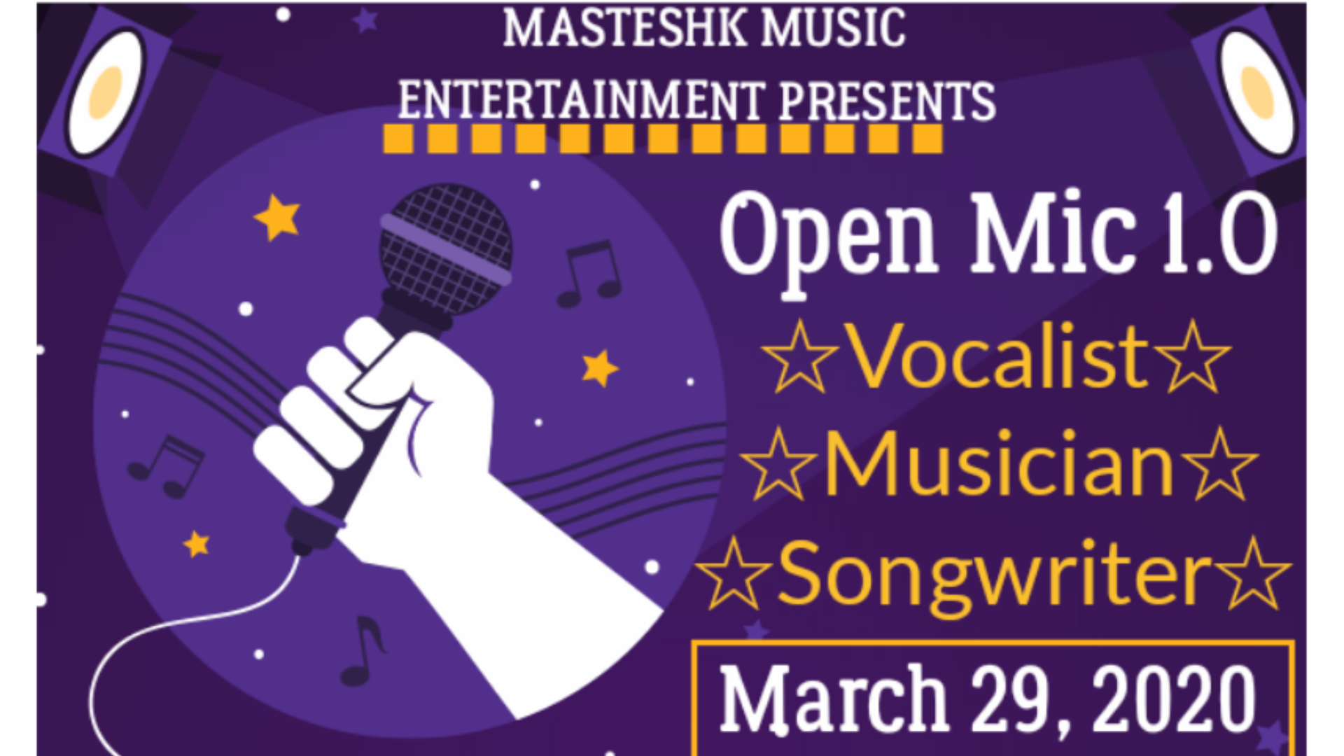 (Delhi Open Mic)Opportunity For Singer/Lyricist/Musician Masteshk