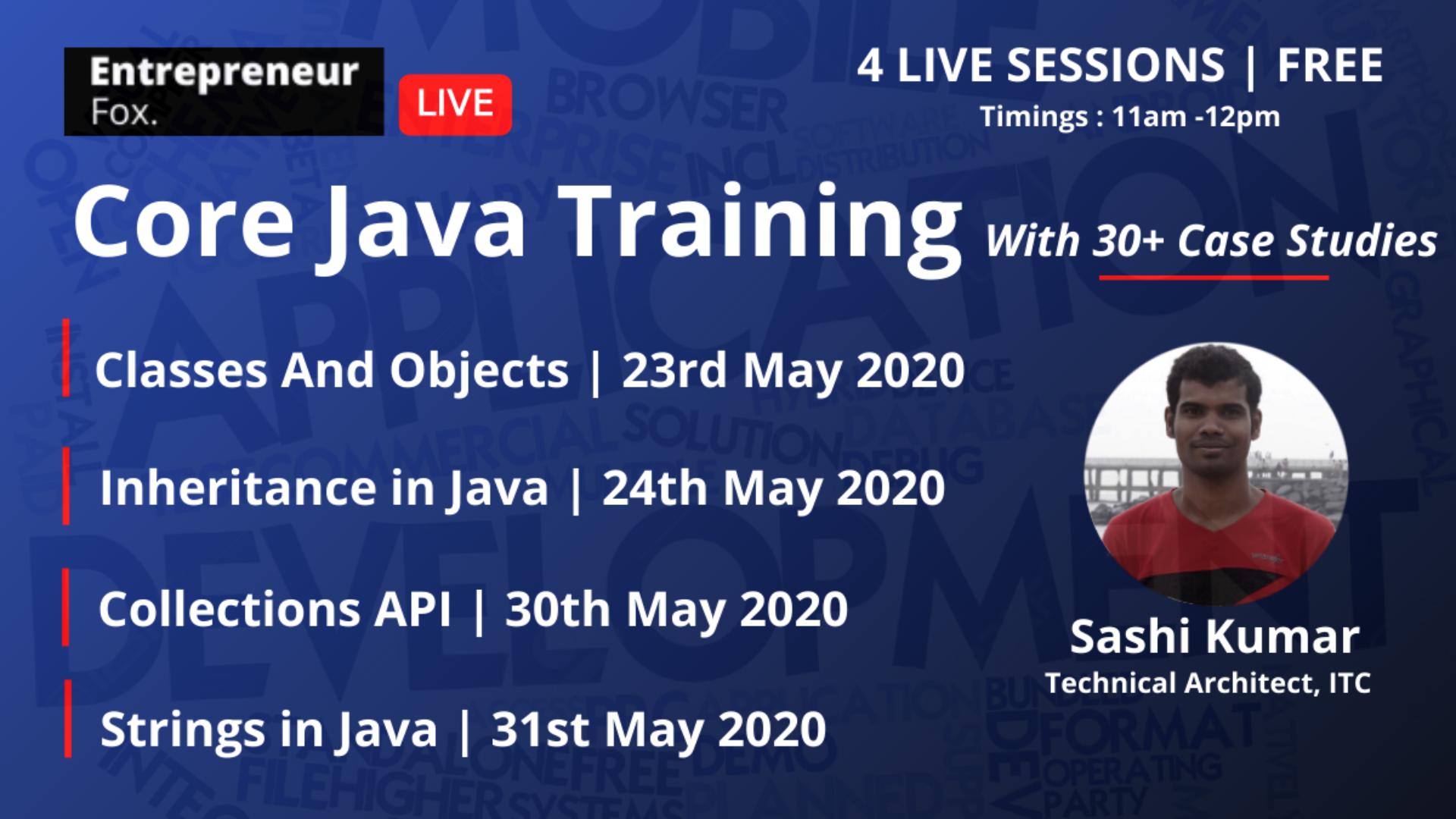 (FREE) Core Java Training - 30+ Live Case Studies Tickets by ...