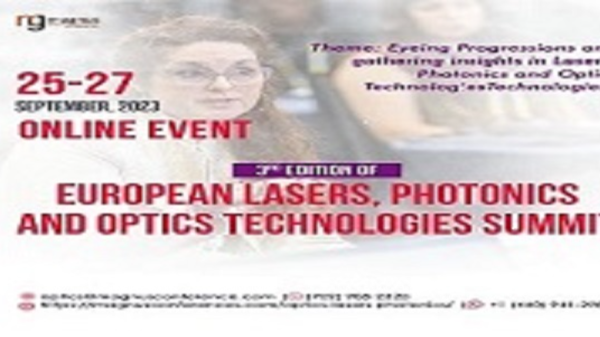 3rd Edition of European Lasers, Photonics and Optics Technologies