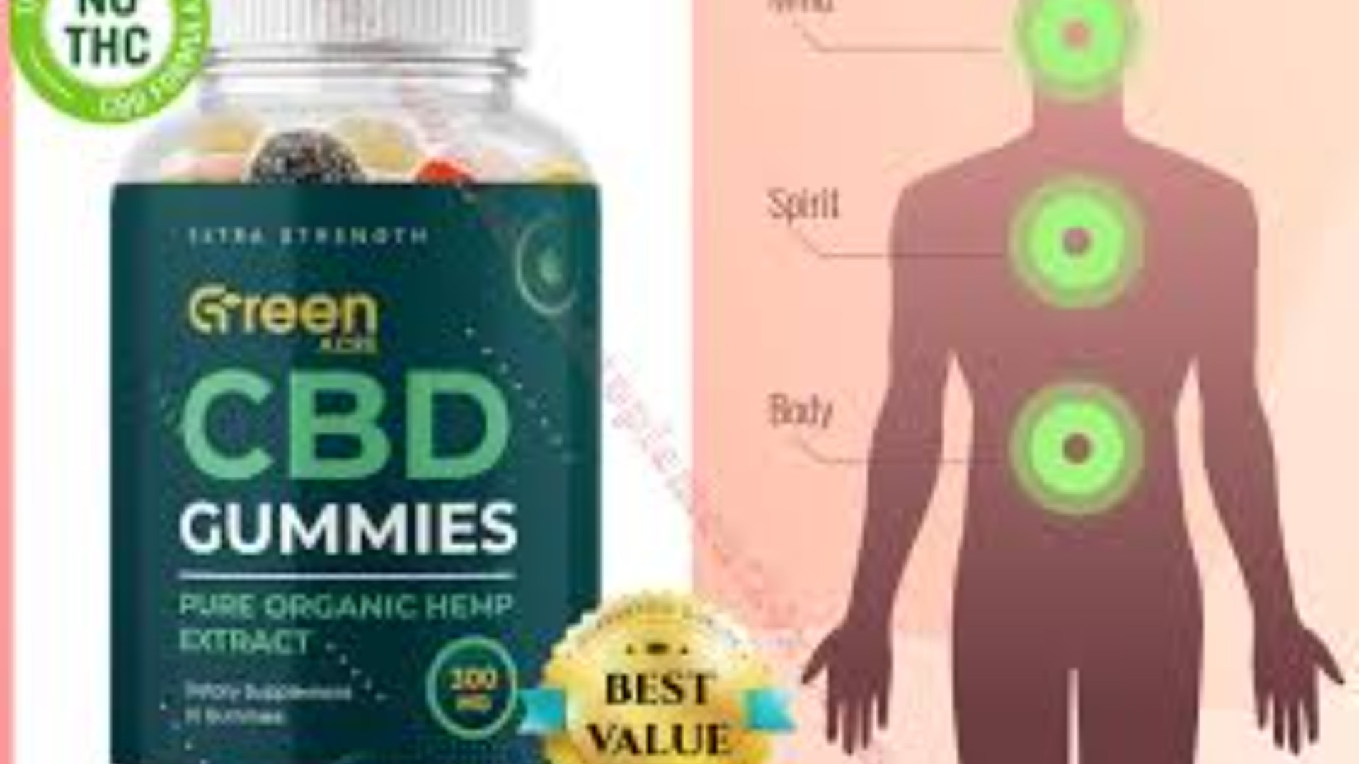 CBD Gummy - Broad Spectrum (THC Free) / Red Berry / 100mg per Gummy / 30 Gummies