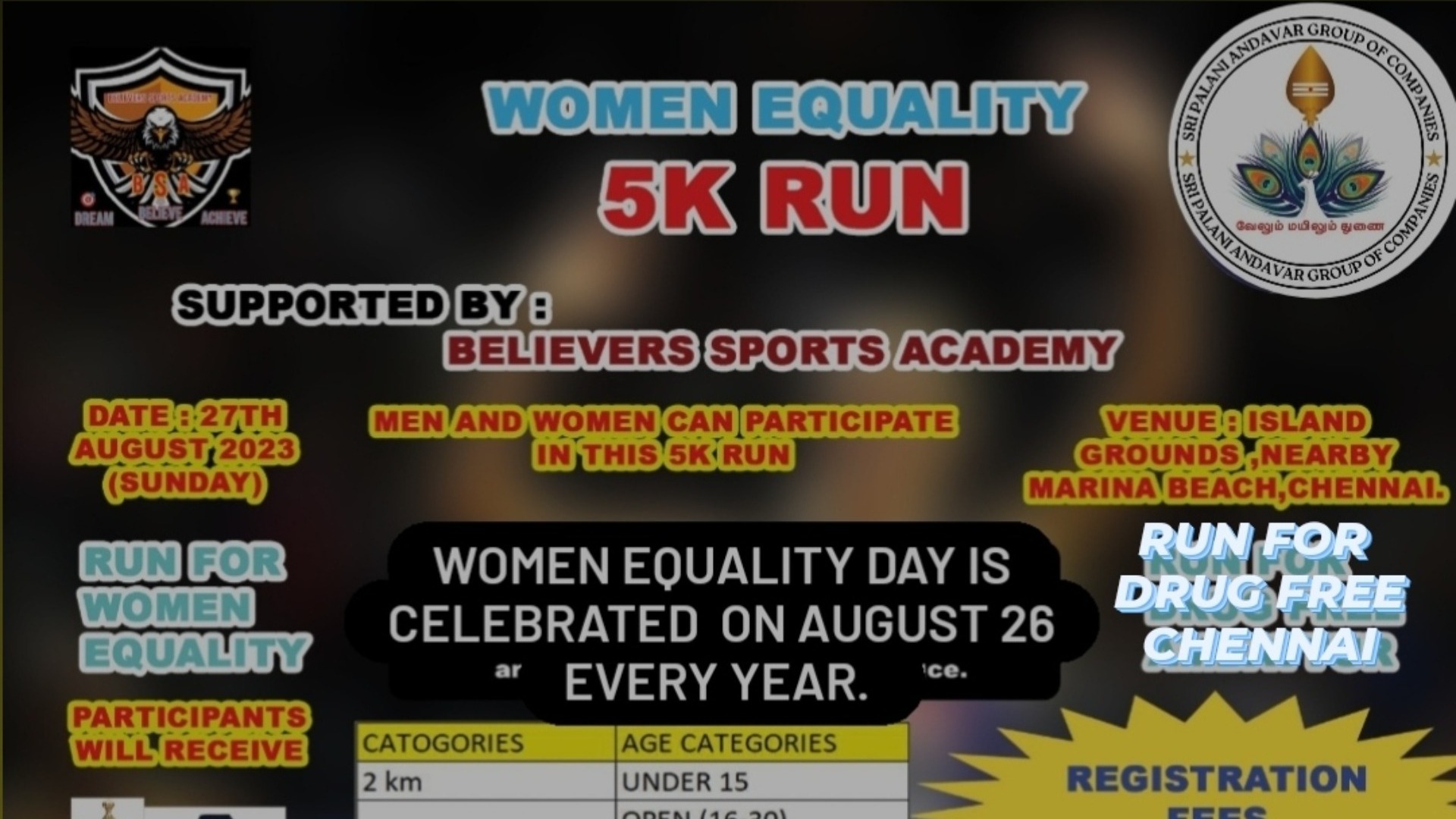 WOMEN EQUALITY MARATHON 2023 Tickets By BELIEVERS SPORTS ACADEMY BSA women-equality-marathon-2023-tickets-by-believers-sports-academy-bsa