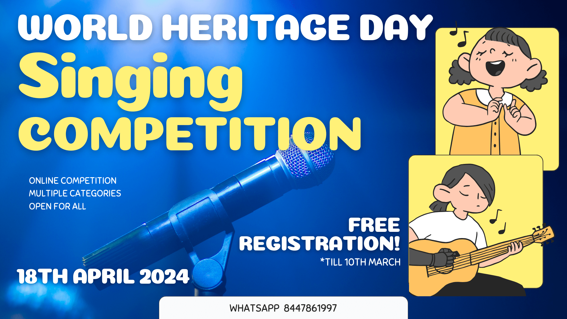 Singing Competition World Heritage Day 2024 Tickets by RJ14 Sports