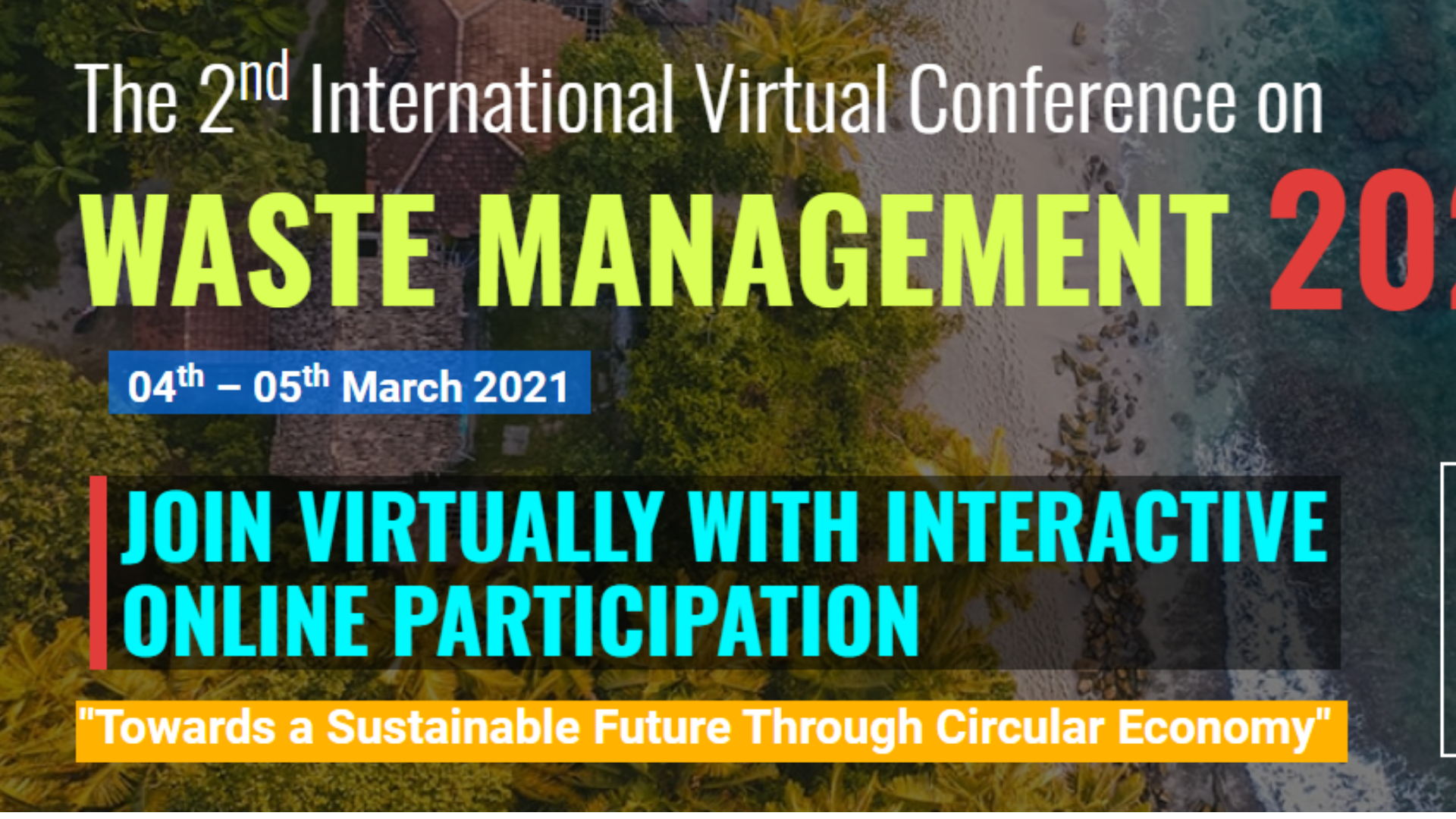 The 2nd World Virtual Conference on Waste Management 2021 Tickets by