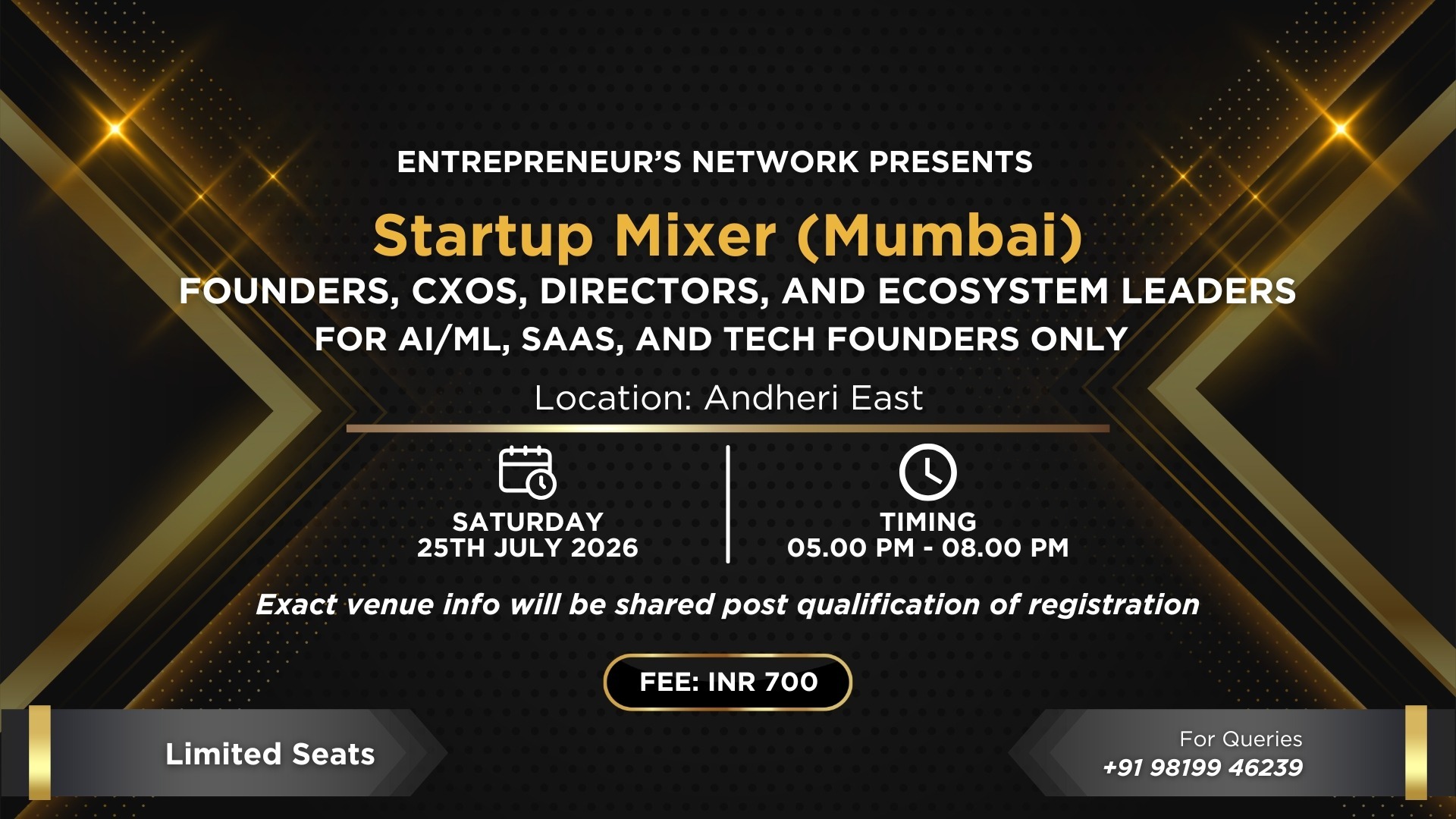 Founders Mixer (AI/ML, SaaS, and Tech Founders)