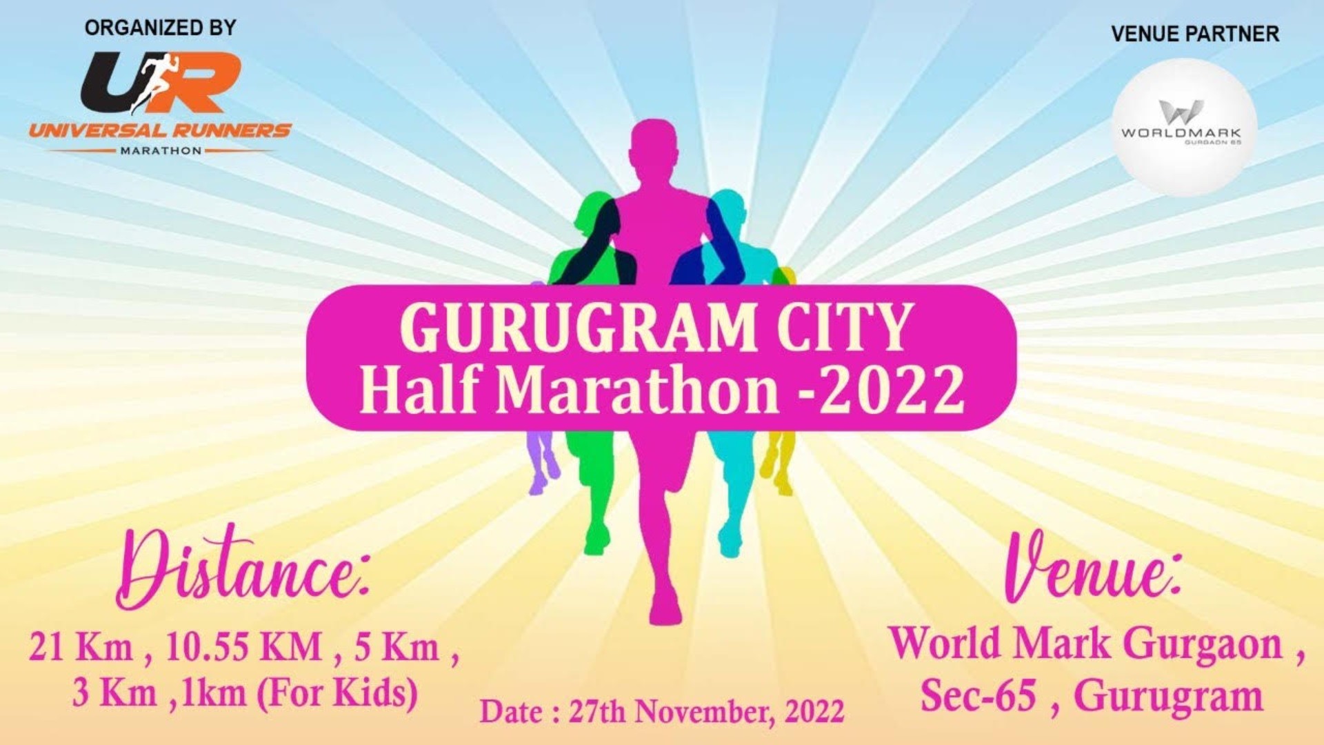 Gurugram City Half Marathon2022 Tickets by Universal Runners, Sunday