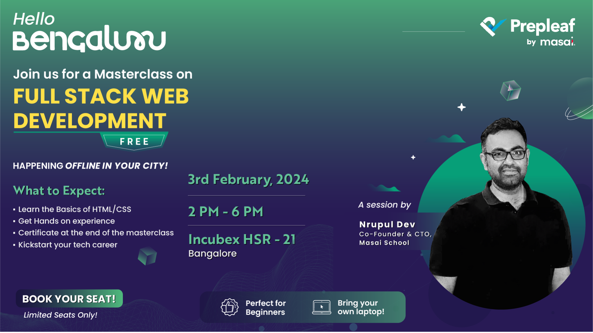 Free Full Stack Web Development Masterclass - Prepleaf by Masai Tickets ...