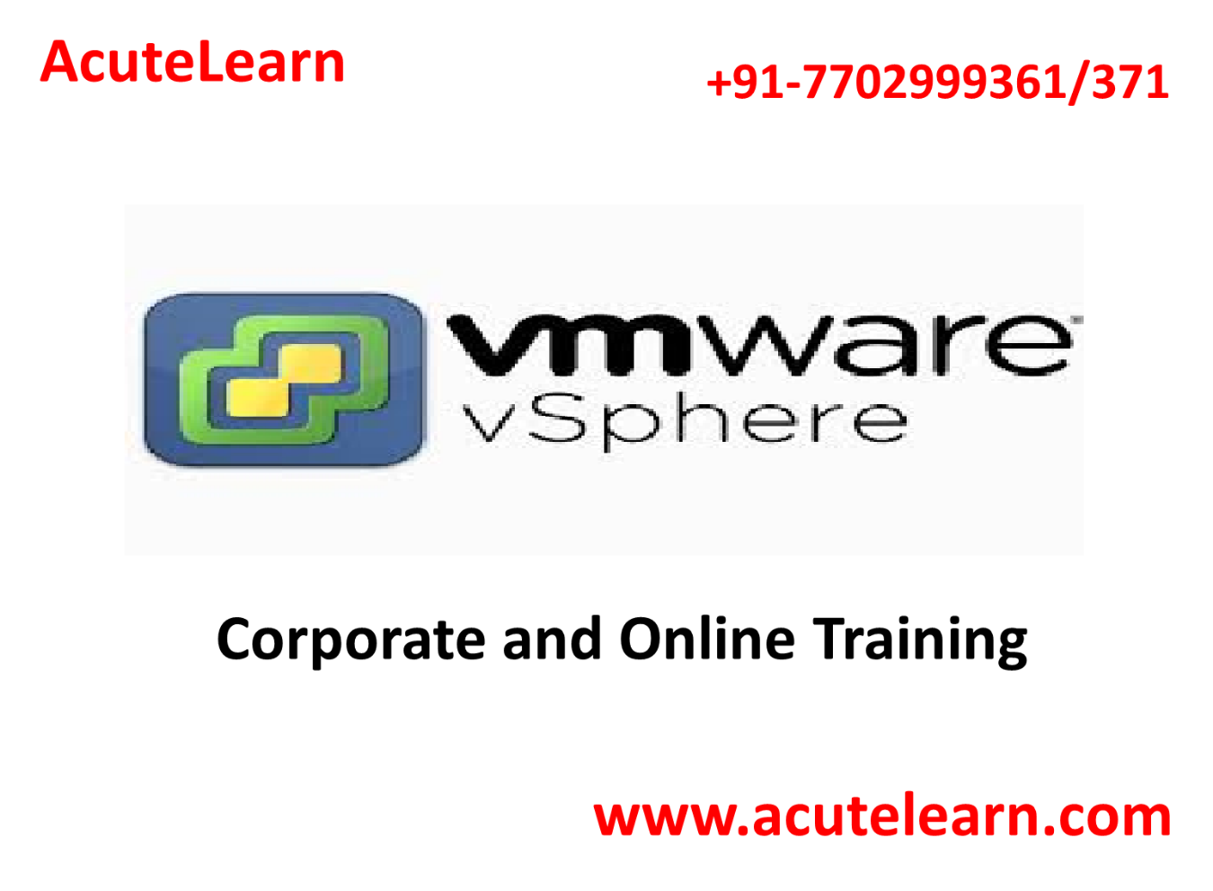 VMware Vsphere Training Institute in HyderabadAcuteLearn Technologies