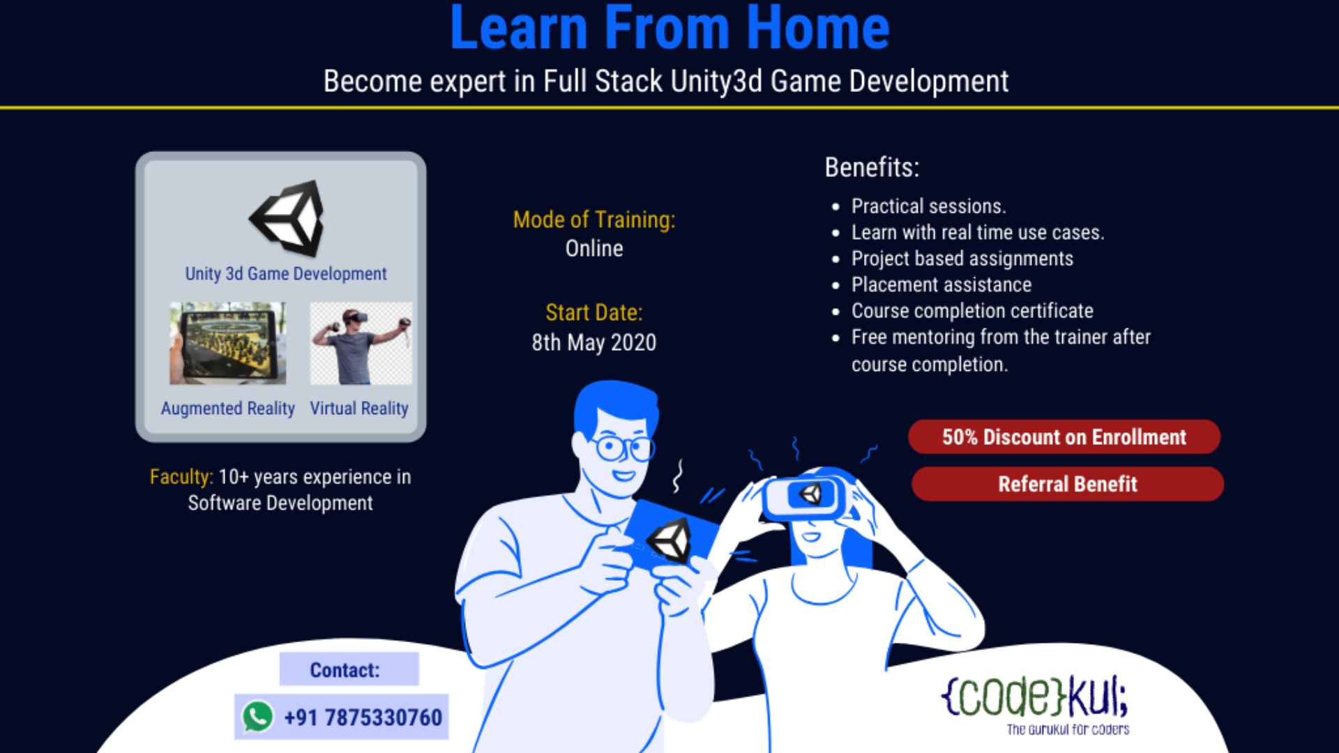 Unity Game Development Training in pune, Game Development Course in Pune -  CodeKul Tickets by CodeKul Training, Thursday, May 07, 2020, Online Event