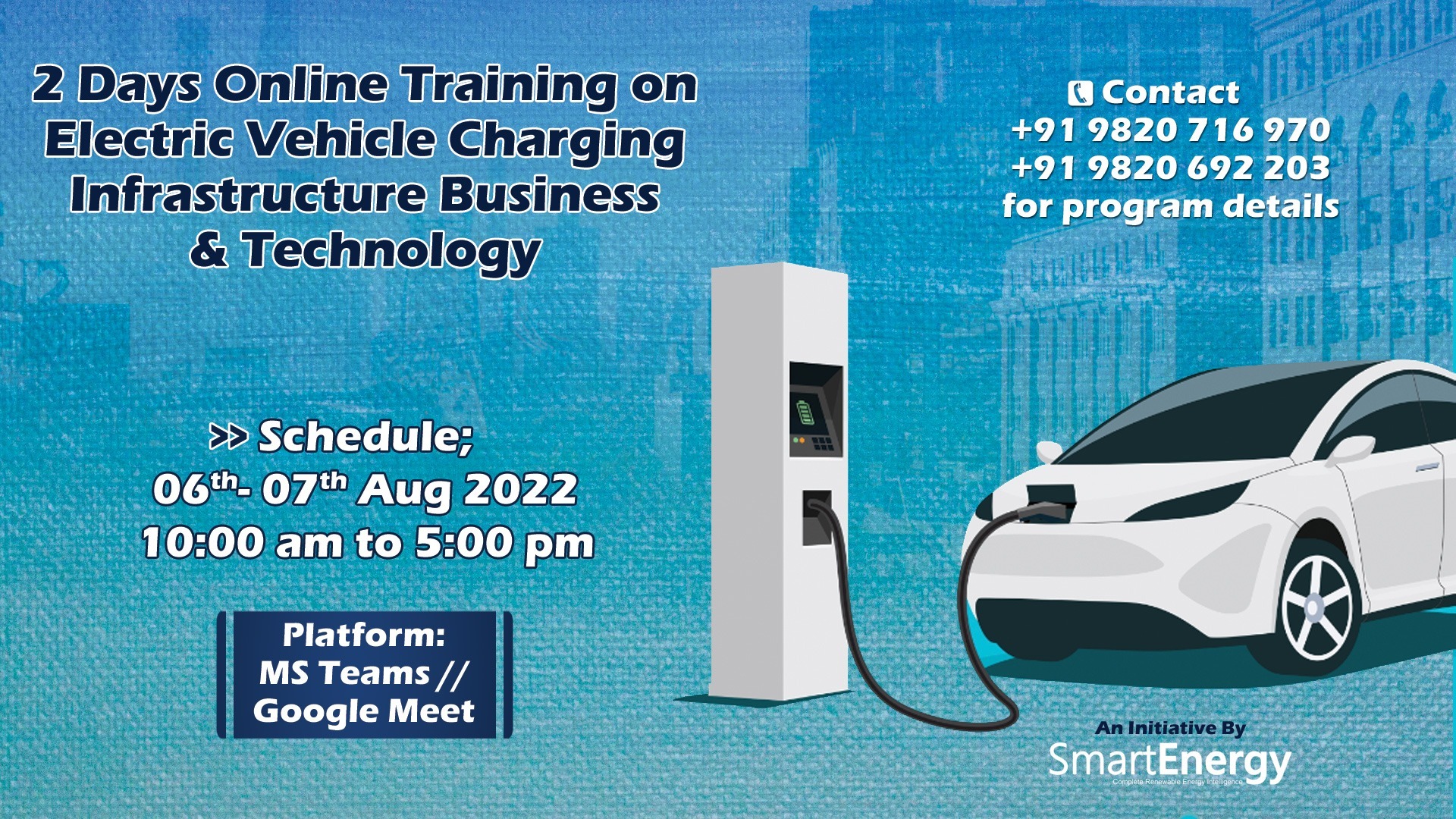 2 Days Online Training on Electric Vehicle Charging Infrastructure