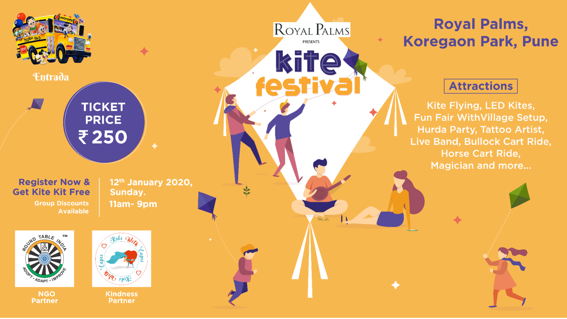 Kite festival by Entrada Tickets by Entrada The Gyan Bus, Sunday