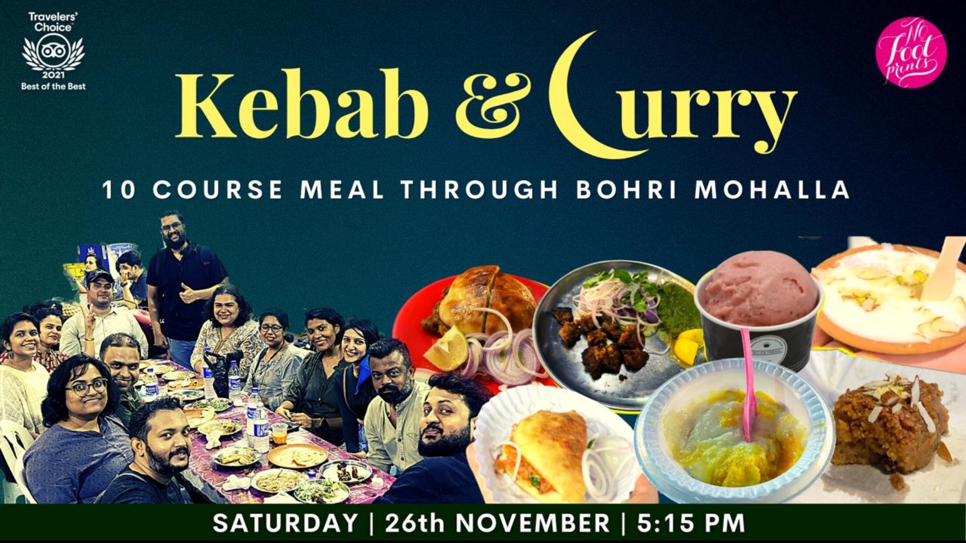 Kebab and Curry Walk Eating through Bohri Mohalla Tickets by No Footprints, Saturday, November