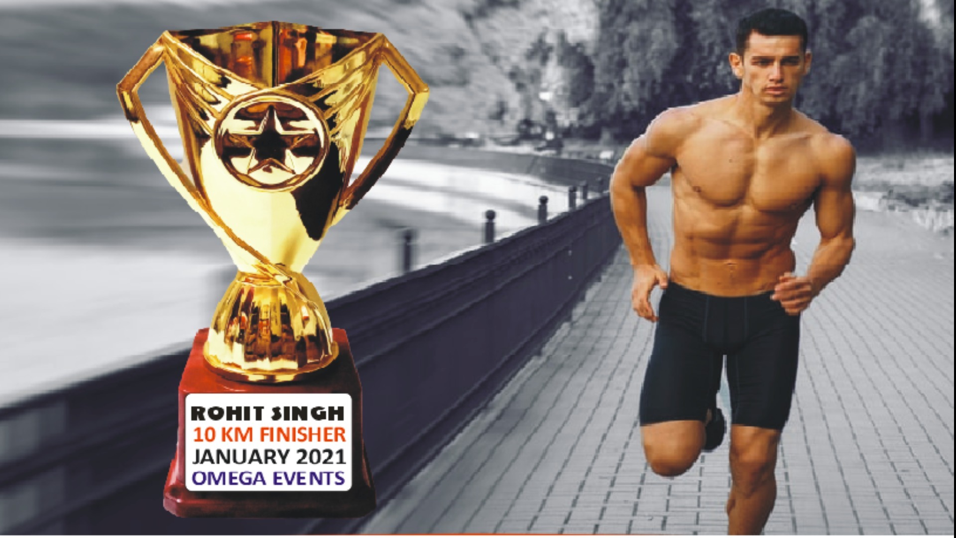 Unicorn Virtual Marathon - Get Trophy by Courier